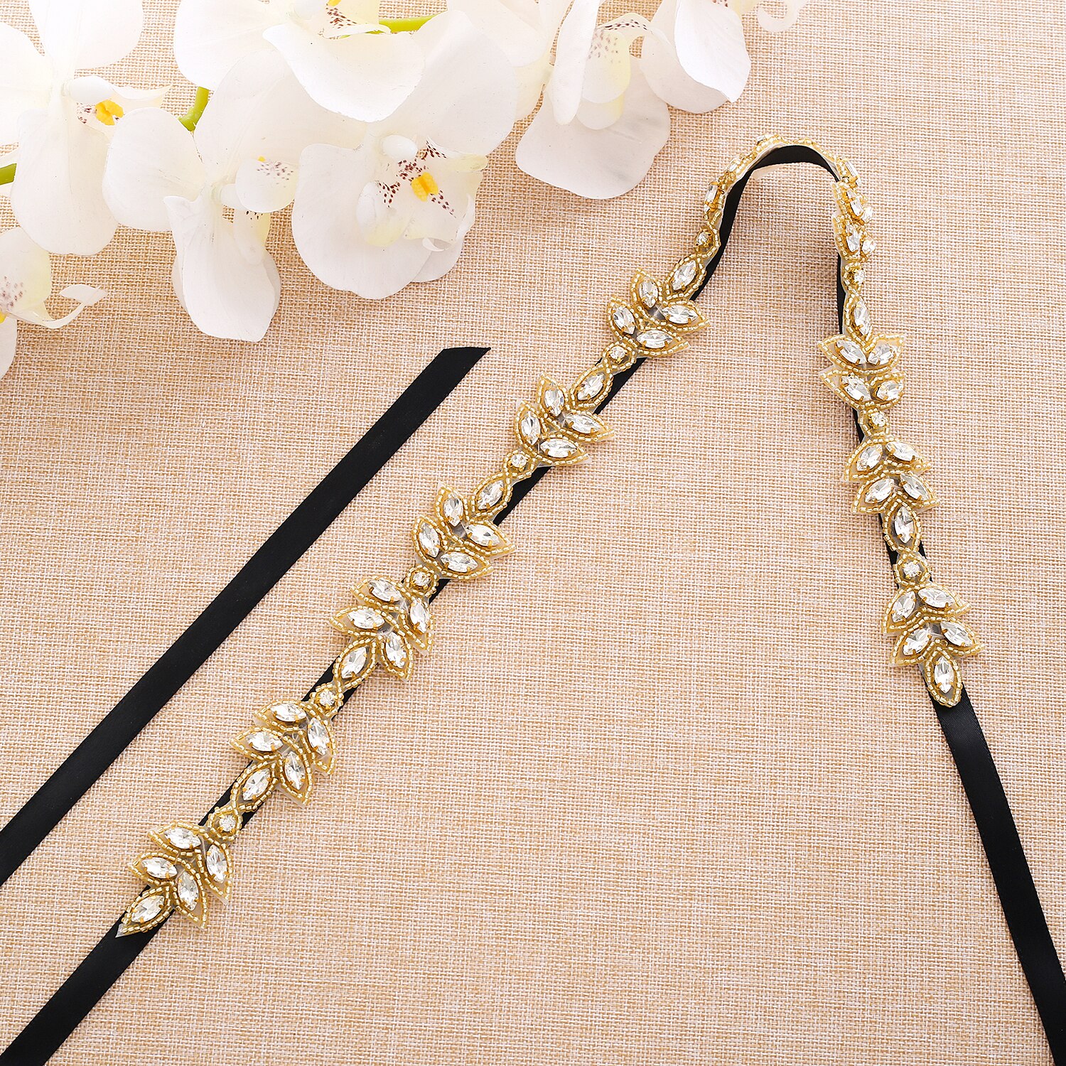 Diamond Crystal Bridal Belt Rhinestones Wedding Belt Sash For Wedding Gown Wedding Decoration Y180G
