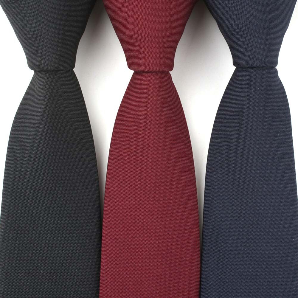 Black Neck Silk Ties For Men Casual Suits Solid Tie Gravatas Skinny Mens Neckties For Business Wedding Slim Men 7cm Ties
