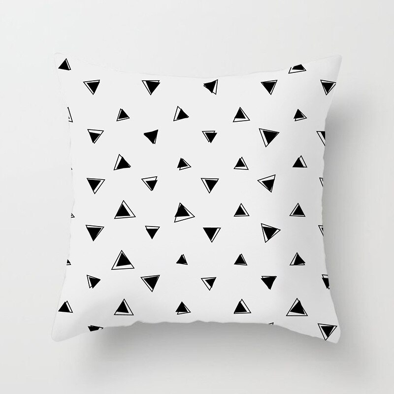 YWZN Black and White Geometric Decorative Pillowcases Polyester Throw Pillow Case Striped Geometric Pillowcase kussensloop: 37