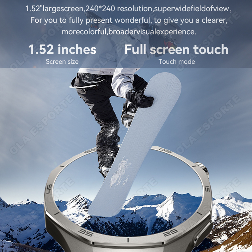 Nowy Smartwatch z ekranem HD AMOLED 1.52 cala, robić sportów outdoorowych, wodoodporny 3ATM, monitorowanie tętna, przypomnienia o informacjach, SmartWatch HW12