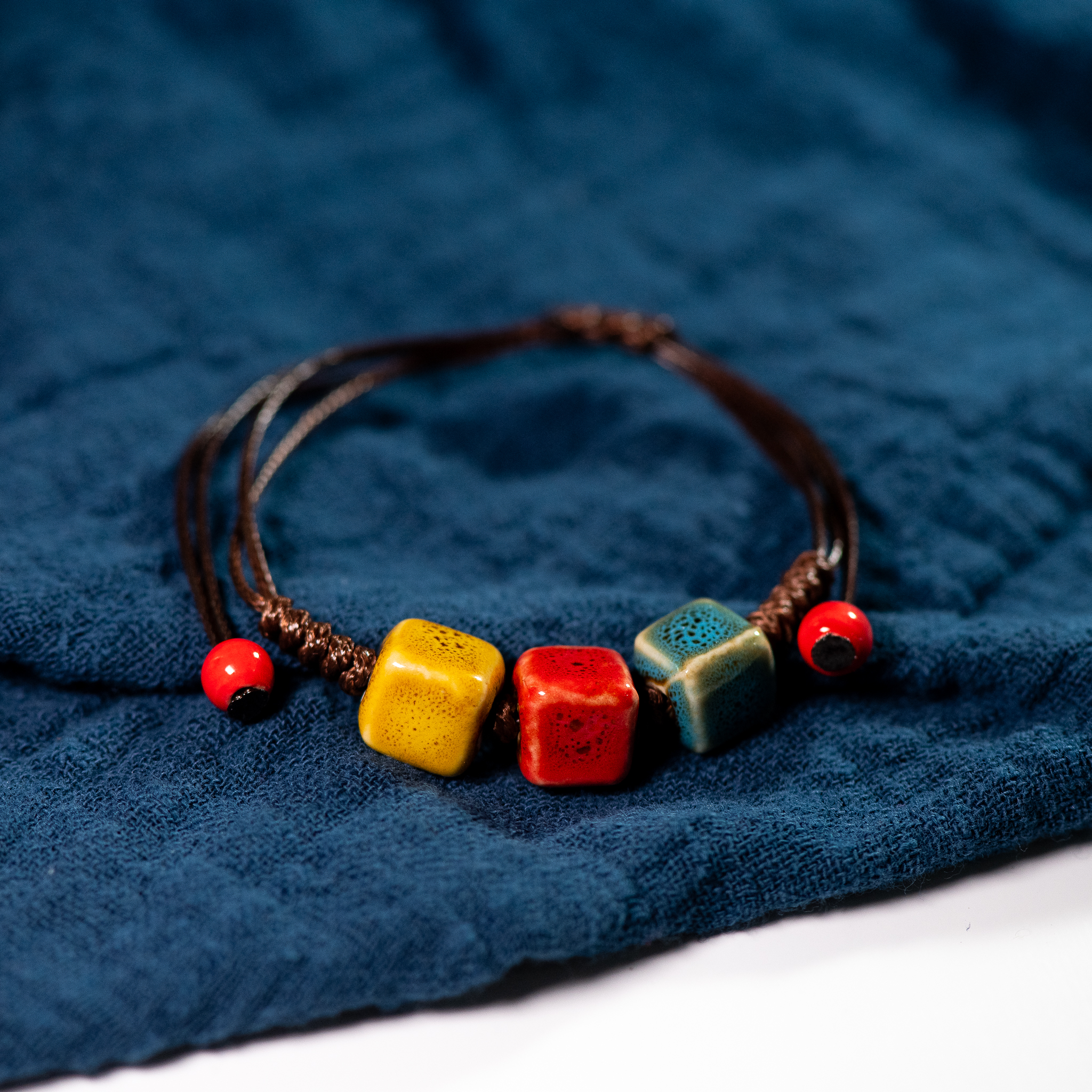 Love stone women's ceramic bracelet Female hand-woven couple small jewelry #5347