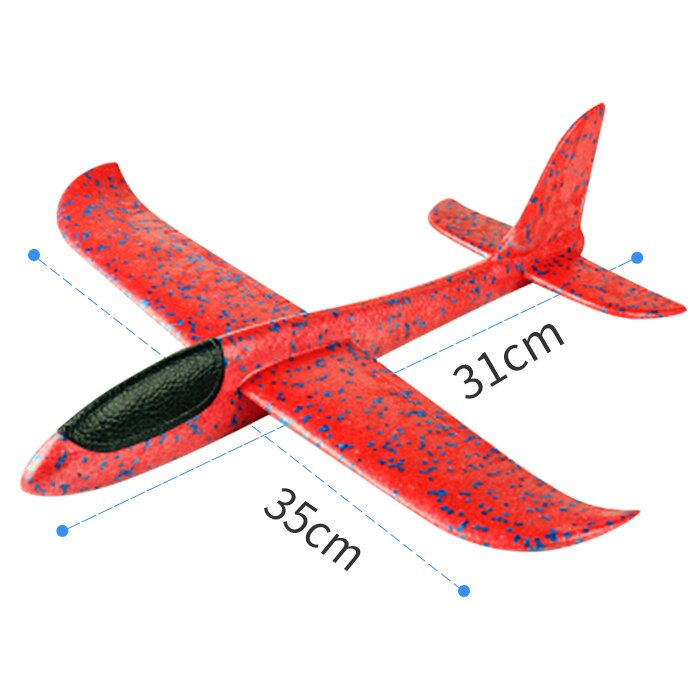 Avión planeador espuma juguetes inercial Roundabout Flying Epp Jet juguete modelo de avión deportes al aire libre aviones divertidos para niños: Red