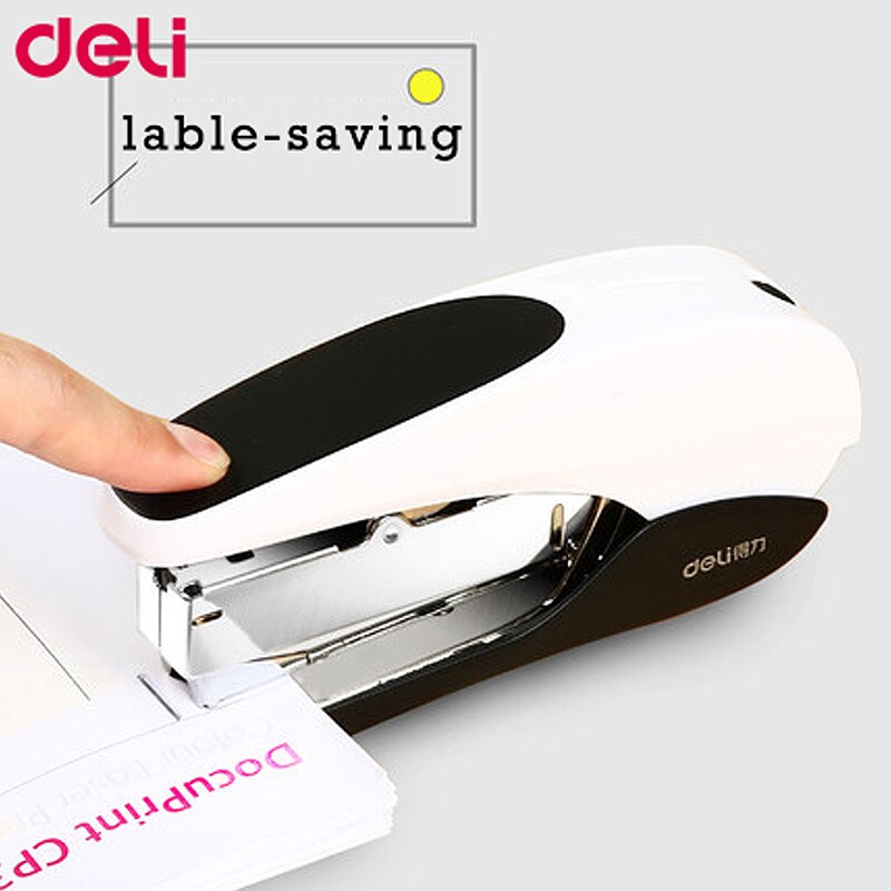 Deli Mini Stapler User Friendly Labor-saving Fashionable Center Joint Stapler 0371 Office School Stationary Binding Supplies