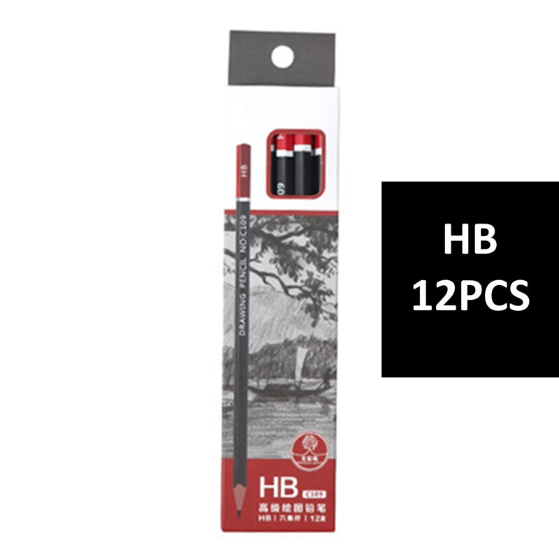 12 PCS/Pack Drawing Set Pencil Stationery Store Office School Art Supplies Painting Sets For Artist`s Tools: HB