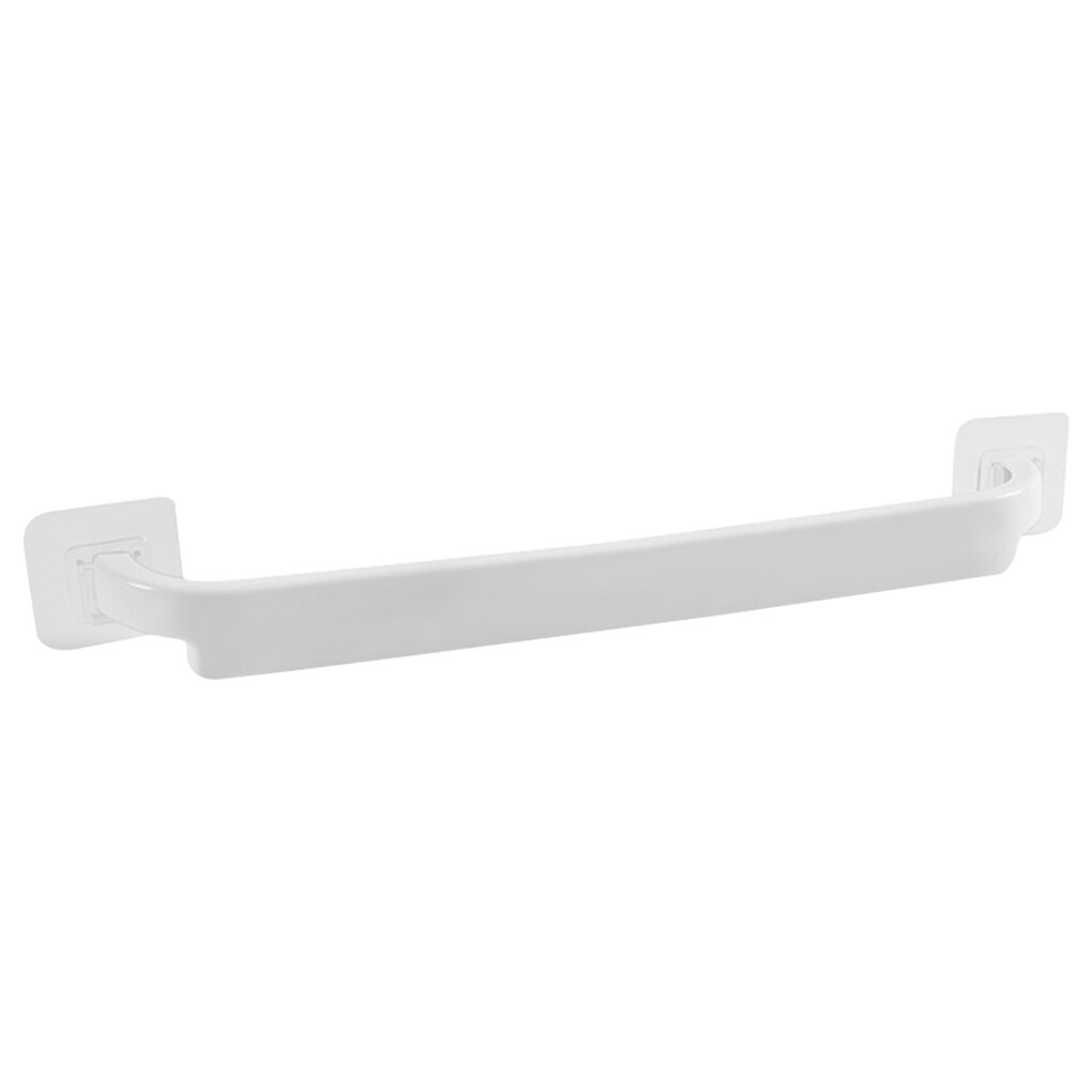 Toallero portátil montado en la pared, estante de toalla de baño, soporte de rollo, gancho colgante, organizador de baño, , 1 ud.: White
