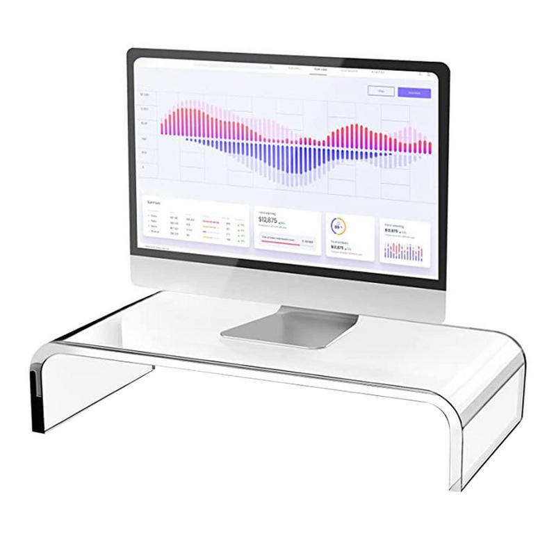 Monitor Stand Riser Acrylic Laptop Stand Clear Desktop Computer Riser Table Storage Stand Desk Organizer for Storing PC Screen