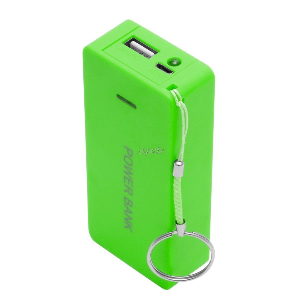 5v 1a 2 x 18650 akku-powerbank-gehäuse mit led-diy-box-ladegerät für handys: Grün