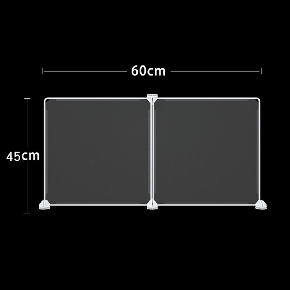 Excellent Partition Board Clip Assemble Resin Desktop Board Accessories Divider Screen Partition Screen: Clear 60x45cm