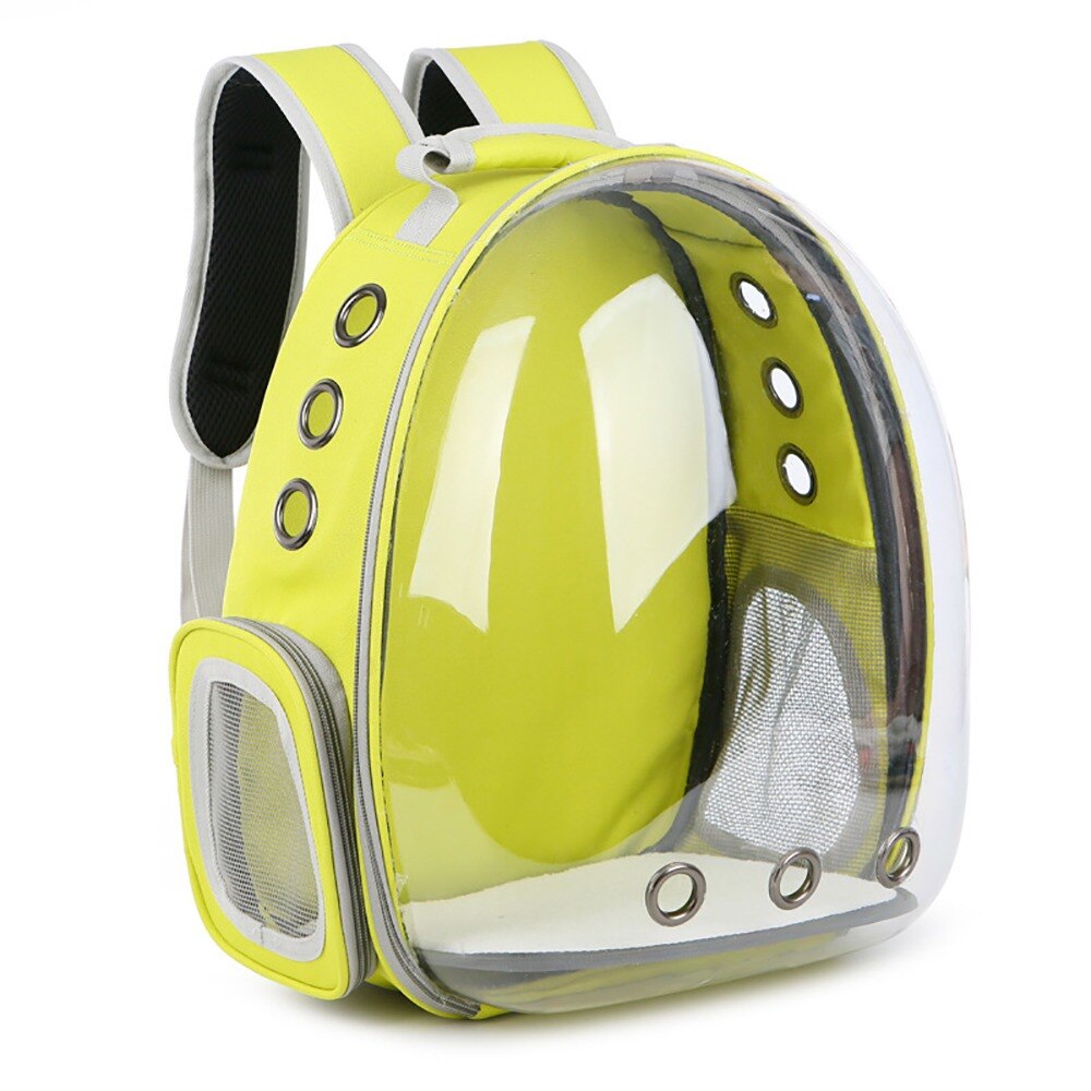 Cat Carrier Bags Cat Cage Transport Backpack Bag Travel Pet Portable Breathable Dog Backpack Transparent Bag Carrier Pet For Cat: yellow
