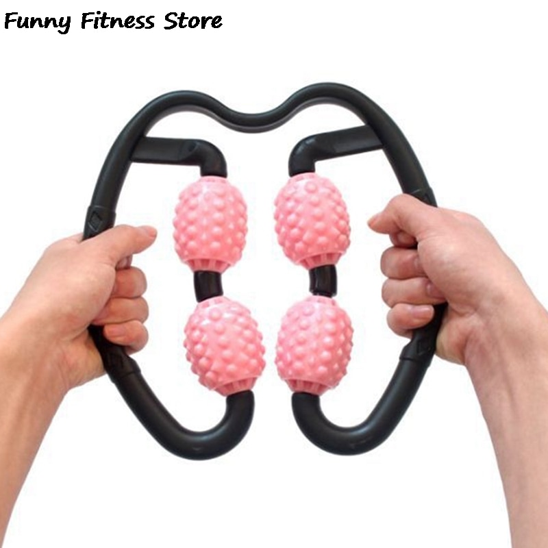 Ben massage rulle fitness motionscenter pilates sport yoga blok relaxer massage stick udstyr hjemme indendørs voksen 4 hjul foam roller