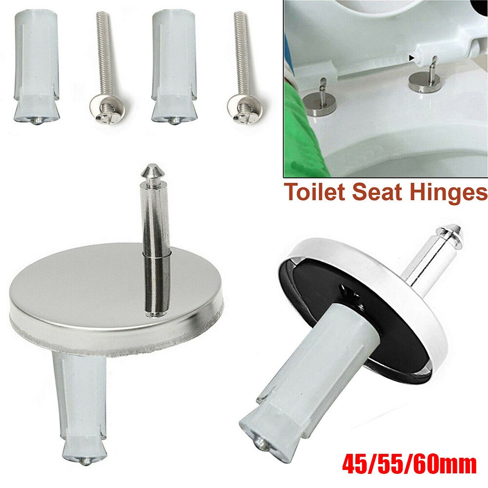 45/55/60mm Toilet Seat Hinges Top Close Soft Release Quick Fitting Heavy Duty Hinge Home Toilet Attachments