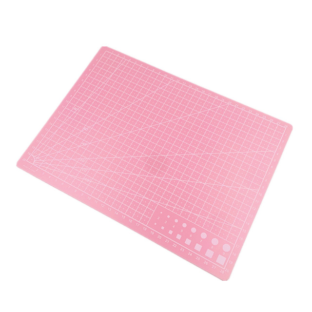 PVC-Schneidematte, einseitig, Patchwork-Schnittunterlage für Werkbank, Patchwork, NäHenne, manuelles DIY-Messer, Gravur, Leder-Schneidebrett: Weiß / A3