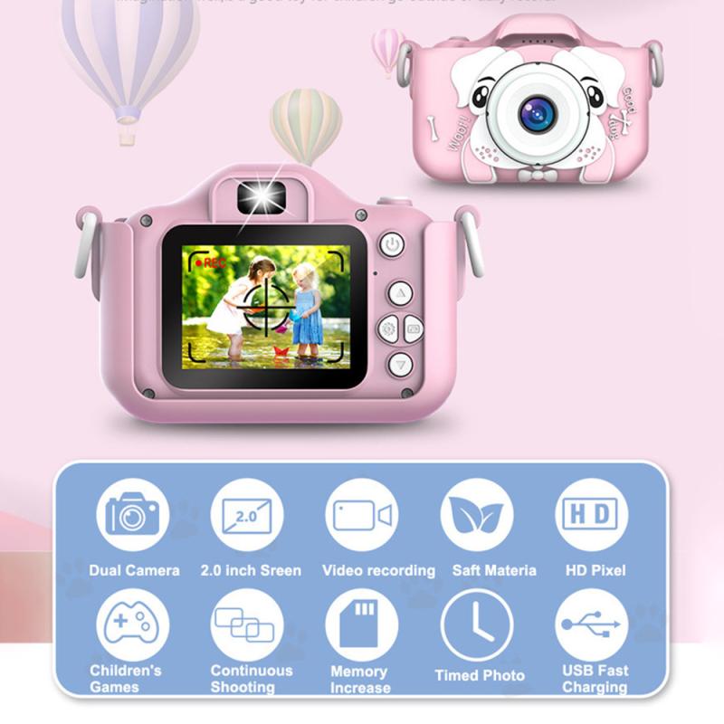 Kids Mini Camera - 2 Inch Screen - 5MP - Full HD Video - Educational Toy Gift