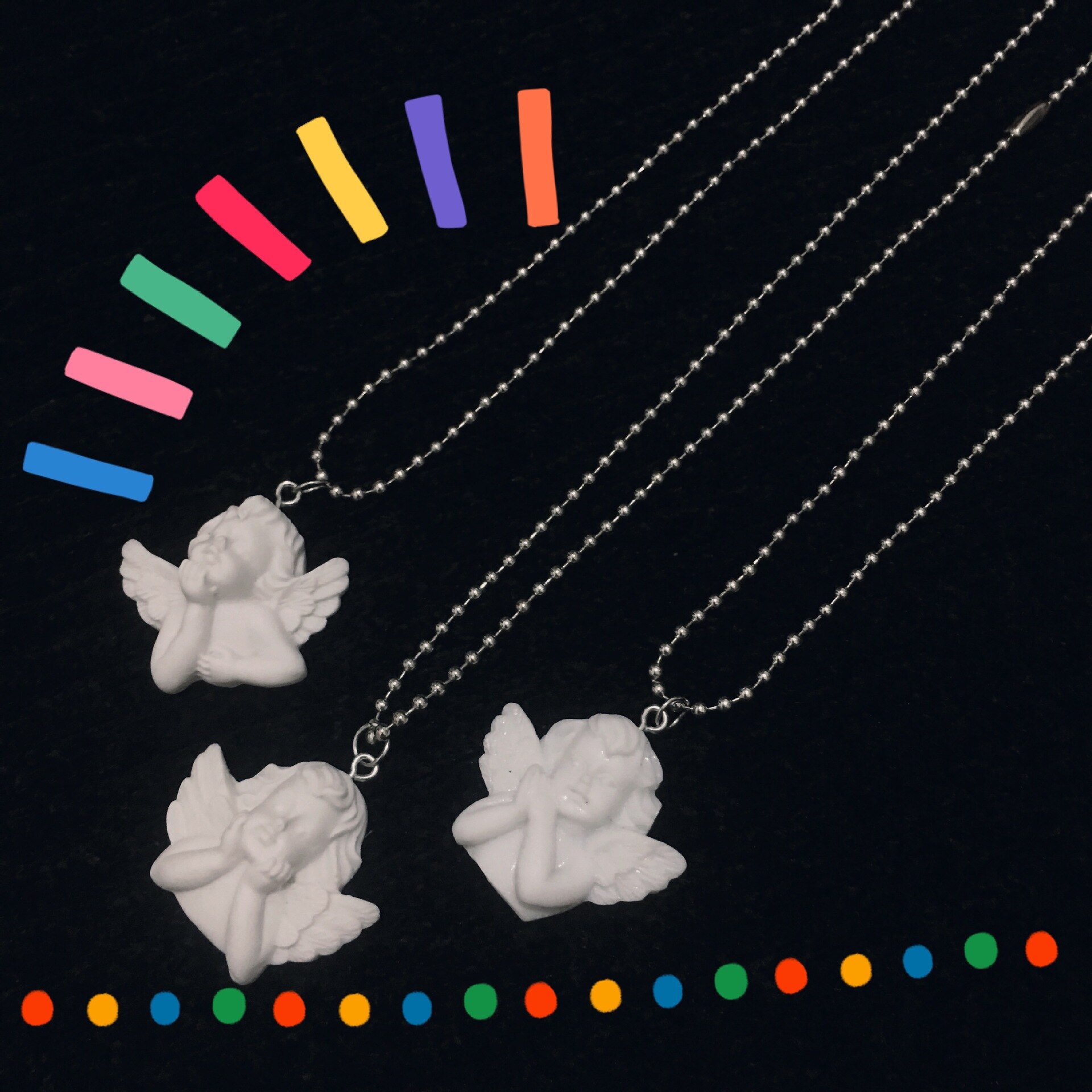 Hanger Rvs Ketting Leuke Cupido Angel Lange Keten Baby Vormige Sieraden Sweetheart voor Vrouwen Mannen Vriendschap Meisje