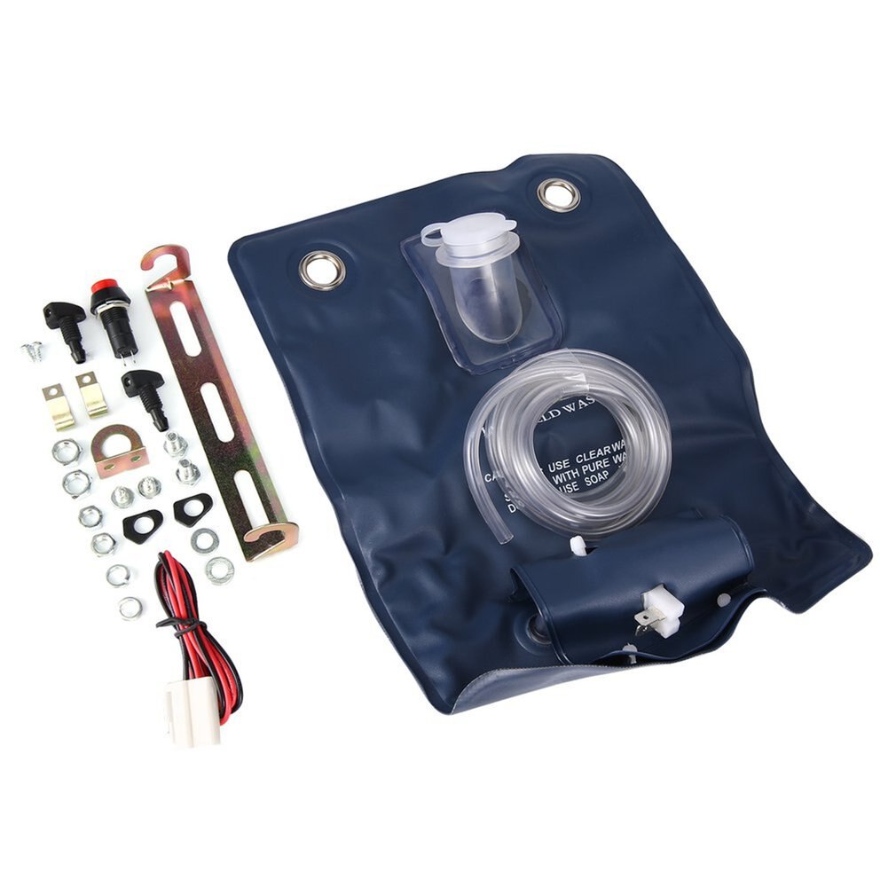 Universele Ruitensproeiers Fles Zak Kit Met 12 Volt Pomp Voor Klassieke Auto 151286776374 Goede Prestaties Auto Accessoires
