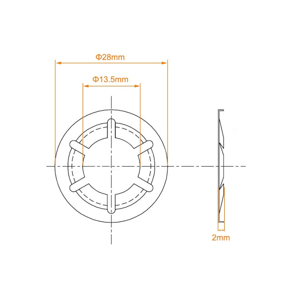 UXCELL-arandelas Starlock de diente interno M14, arandelas de 13,5mm, diámetro exterior, 10 Uds. Diámetro exterior de 28mm Herrajes de juntas de acero inoxidable para equipos de maquinaria