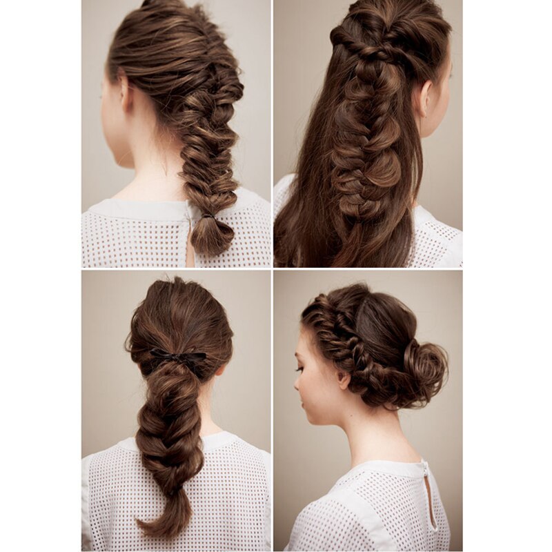 Pinza para el pelo con forma de ciempiés para mujer, herramienta de trenzado de pelo ondulado, accesorios para el cabello