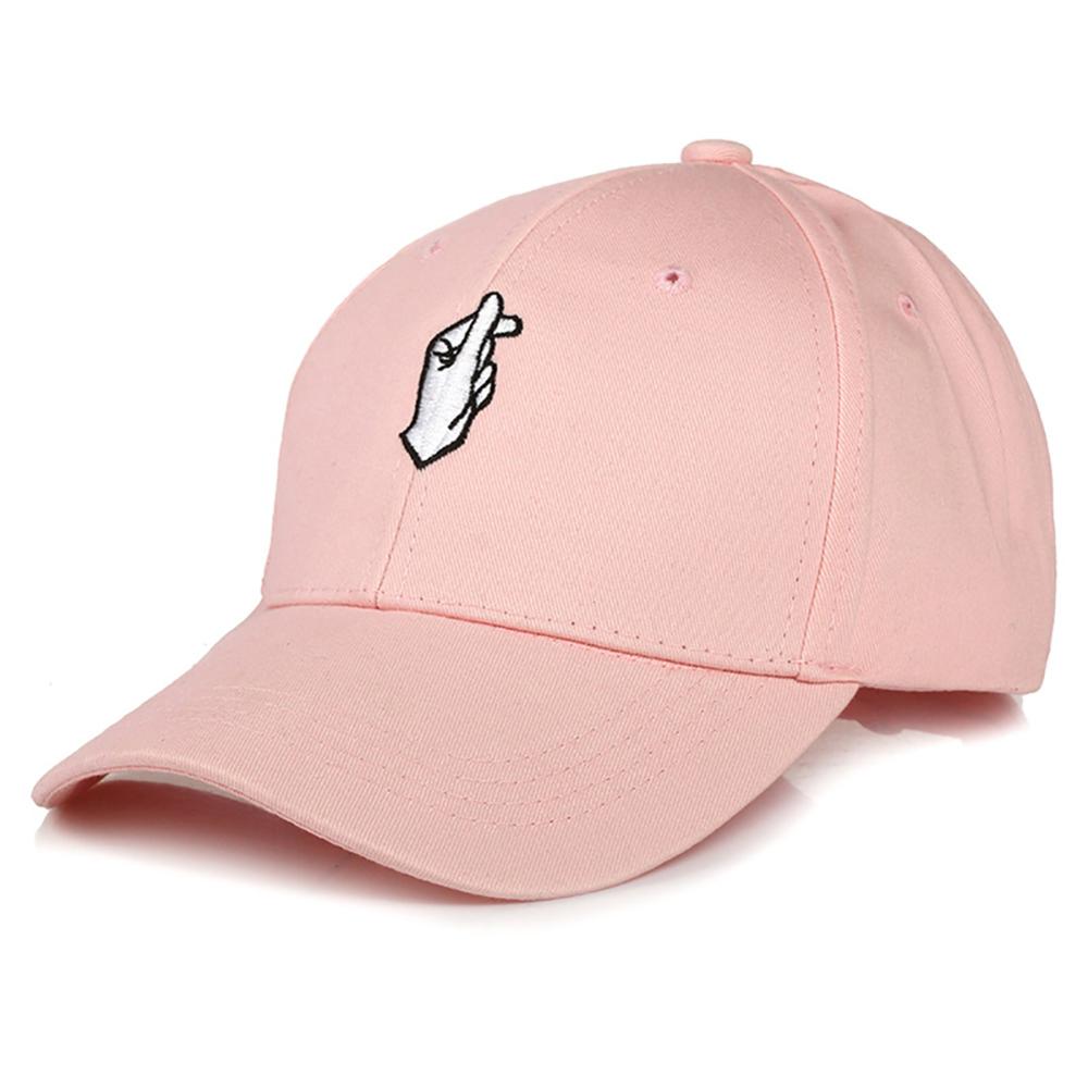 Män kvinnor pojkar love at finger baseballkeps justerbar strapback trucker hattar sommar solskyddsmedel keps svart/rosa/vit