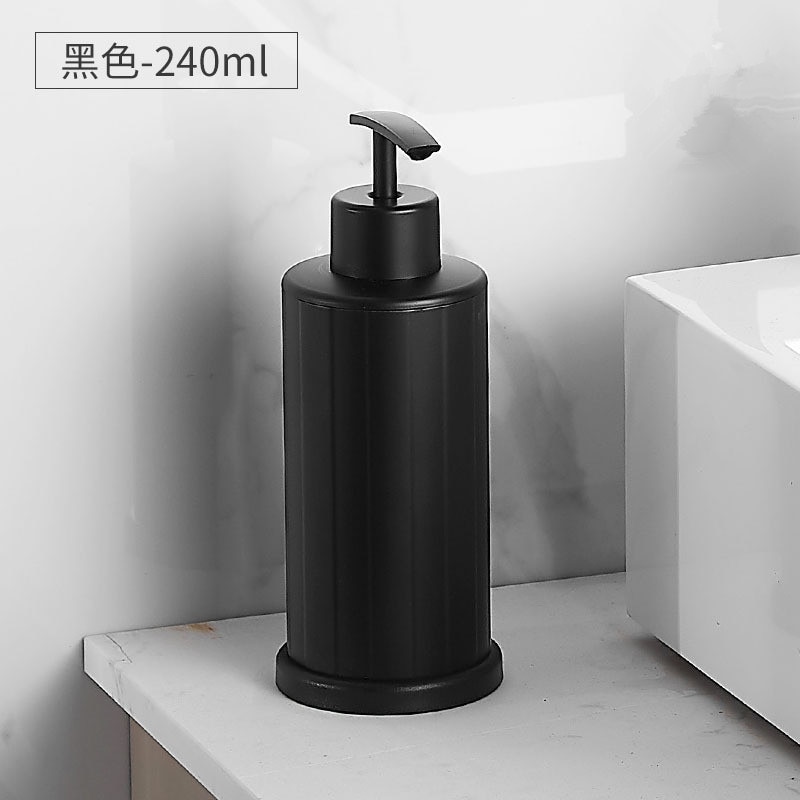 Aluminium Zwart Wit 240 Ml Vloeibare Hand Keuken Zeepdispenser Badkamer Shampoo Fles Handdesinfecterend Douchegel Fles