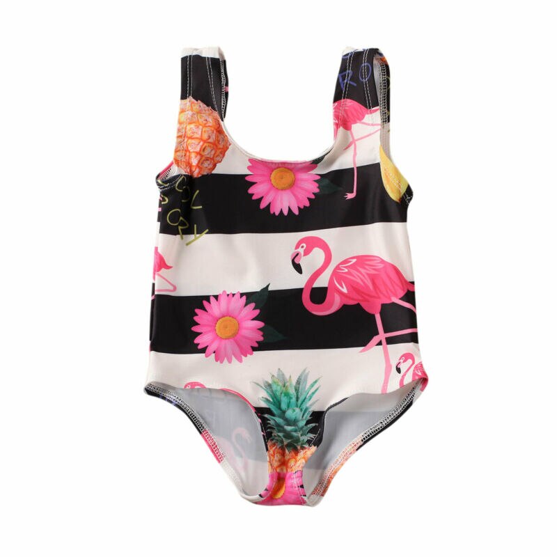 Cute Newborn Baby Girls Kids Summer Flower Bikini Swimsuit Swimwear Swimming Bathing Suit