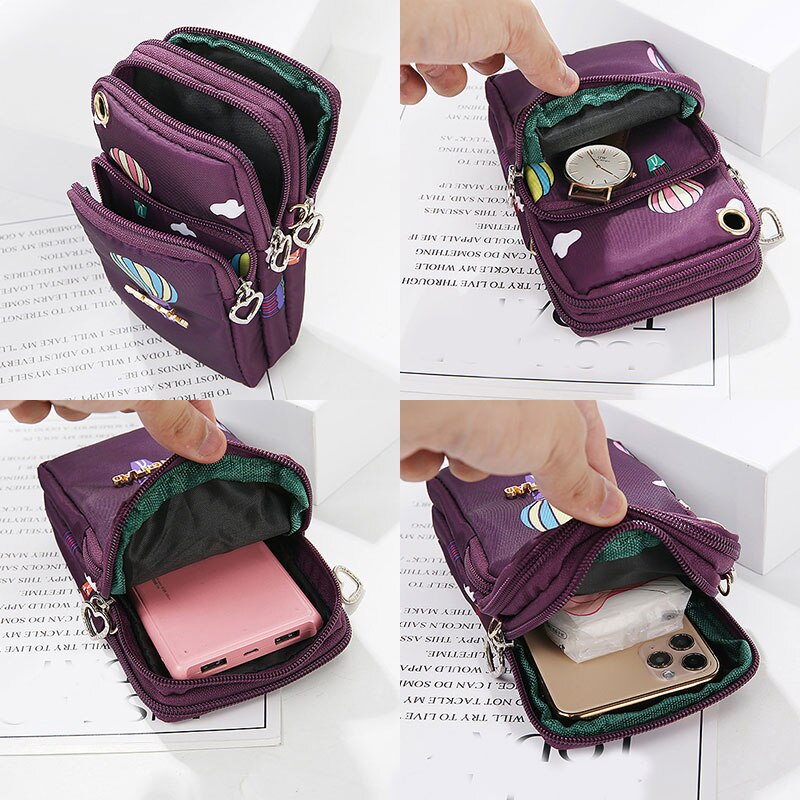 Mini bolso cruzado para teléfono móvil, bandolera para teléfono móvil, cinturón, bolso billetera bolsa de hombro, novedad de