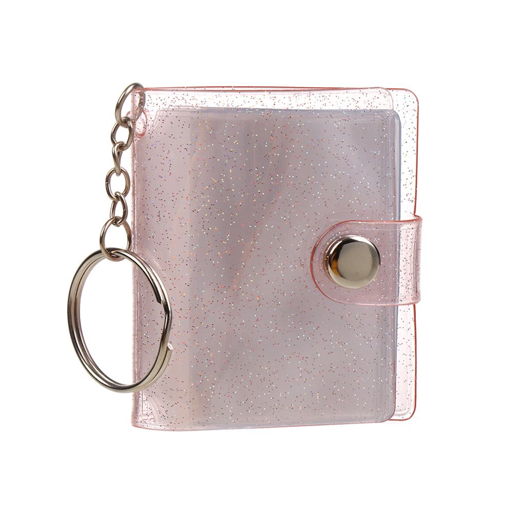 Mini porte-clés album photo Liberty, petit pendentif album photo avec porte-clés, porte-clés de poche de stockage photo portable ID, 2 ", 20: Bleu