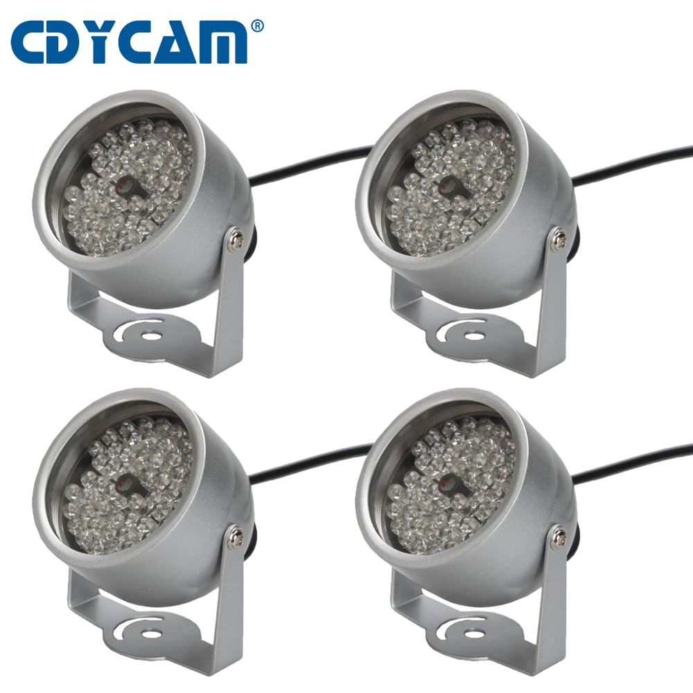 CDYCAM 4 stks 48 led-verlichting Light CCTV IR Infrarood Nachtzicht outdoor metalen waterdichte Voor Surveillance Camera cctv camera