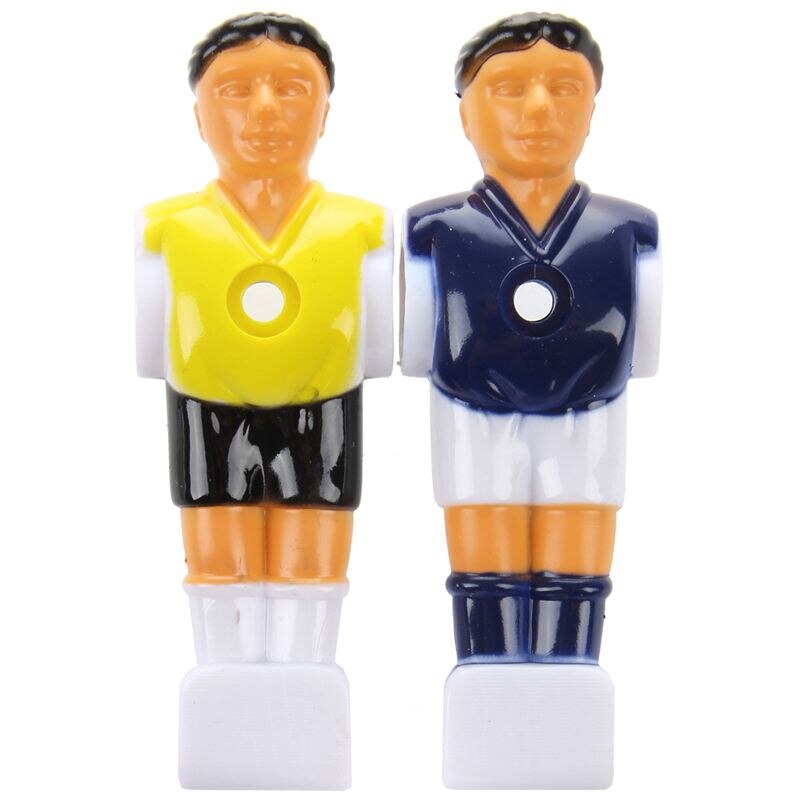 22pcs Foosball Man Table Guys Man Soccer Player Part Yellow+Royal Blue with Ball