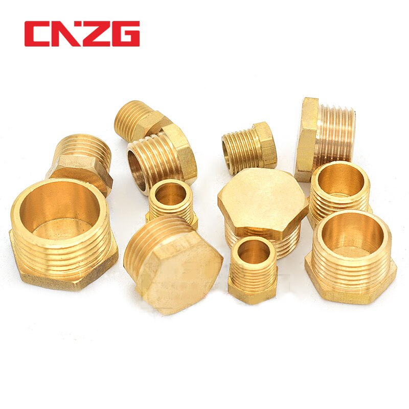 Kupfer 1/8 &quot;1/4&quot; 3/8 &quot;1/2&quot; 3/4 &quot;Außengewinde Durcheinander Rohr verhexen Kopf Ende Kappe Stecker passend zu Koppler Stecker Adapter