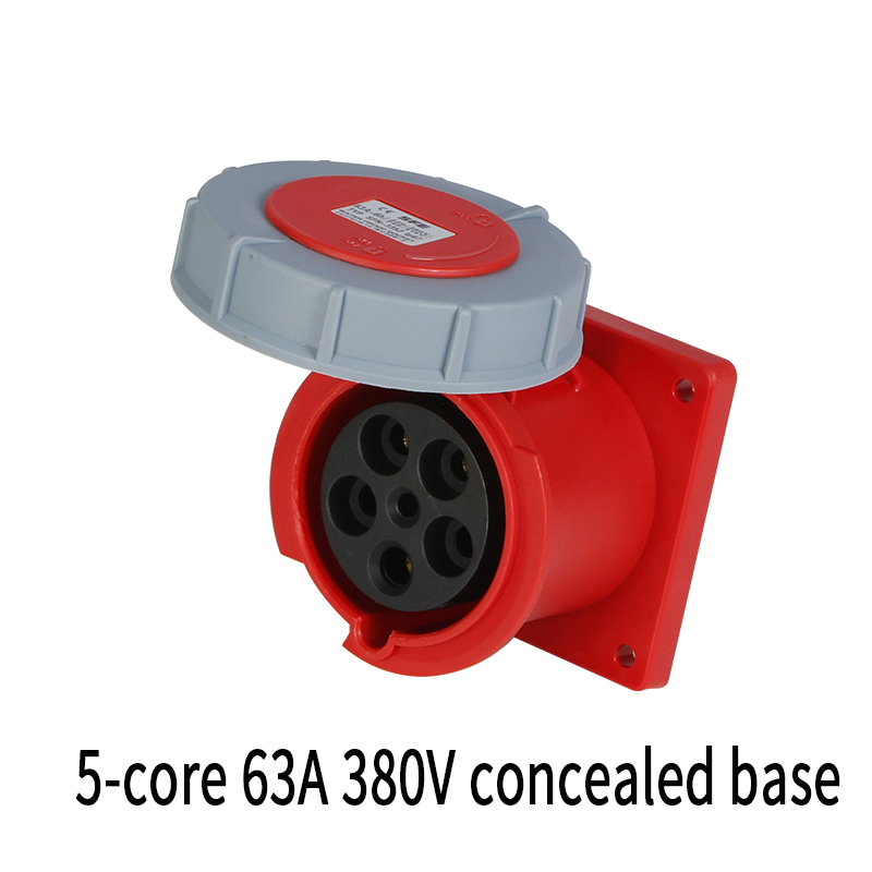 IP67 waterproof industrial plug/dark socket 63A 3/4/5 core pin 220V/380V Male and female plug sockets: Lavender