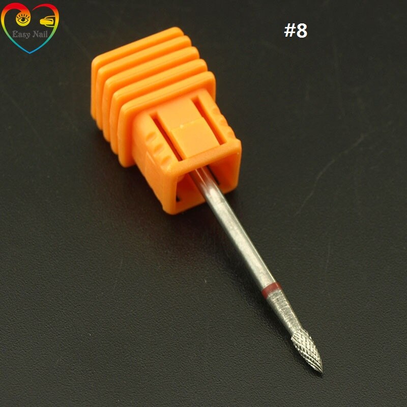 Easynail 8 typer hardmetall spiker borer grader metall bor bits neglebånd for manikyr elektrisk spiker bor tilbehør ,2.35mm: Mørkeblå