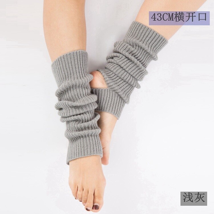 1 paar dames meisjes beenwarmers sokken lange sokken zonder voet winter herfst dans ballet kousen volwassenen en kinderen dijbeenwarmers: Grijs