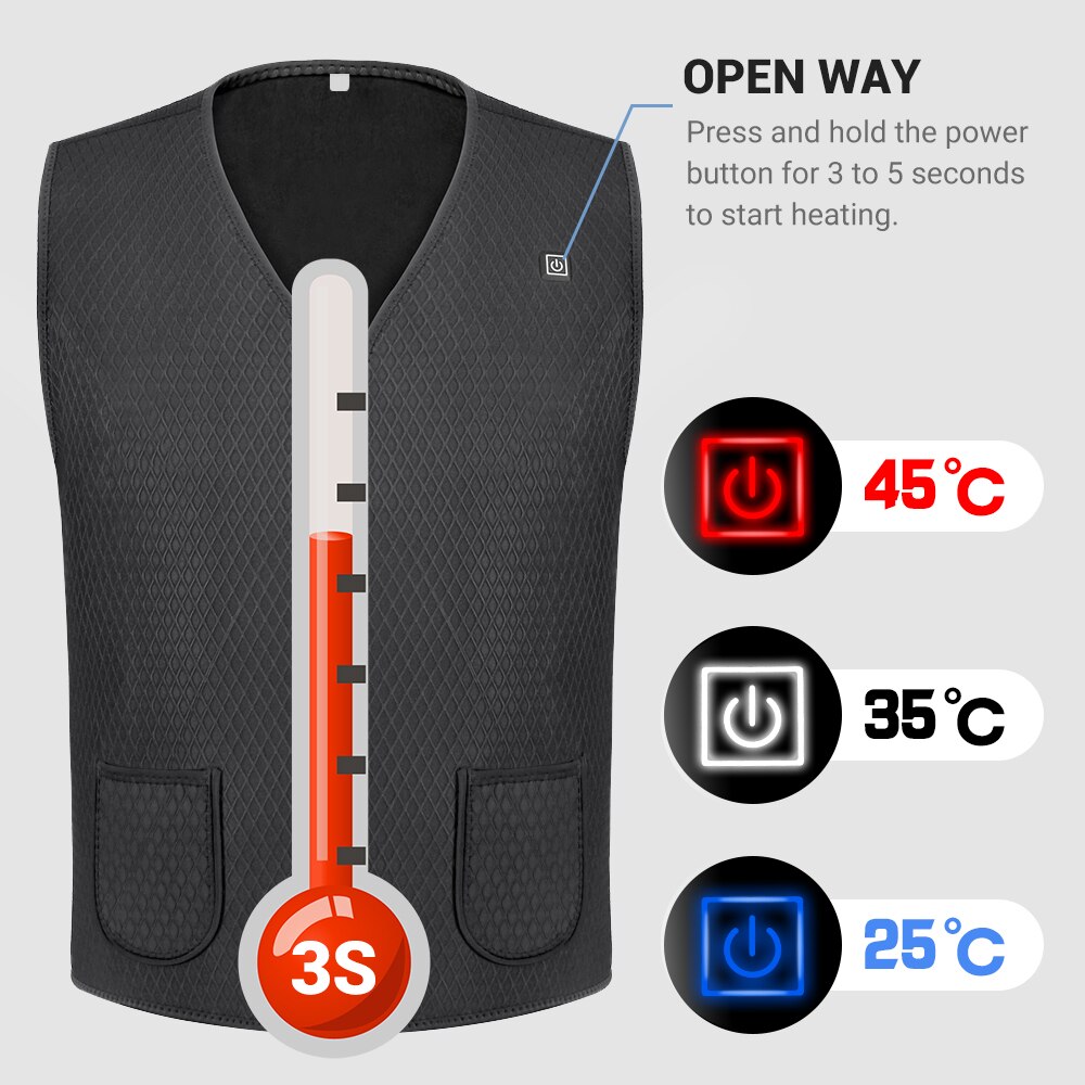 Neue Motorrad Jacke USB Infrarot Elektrische Heizung Männer Frauen Weste Weste Thermische Kleidung Winter Reit Jacke