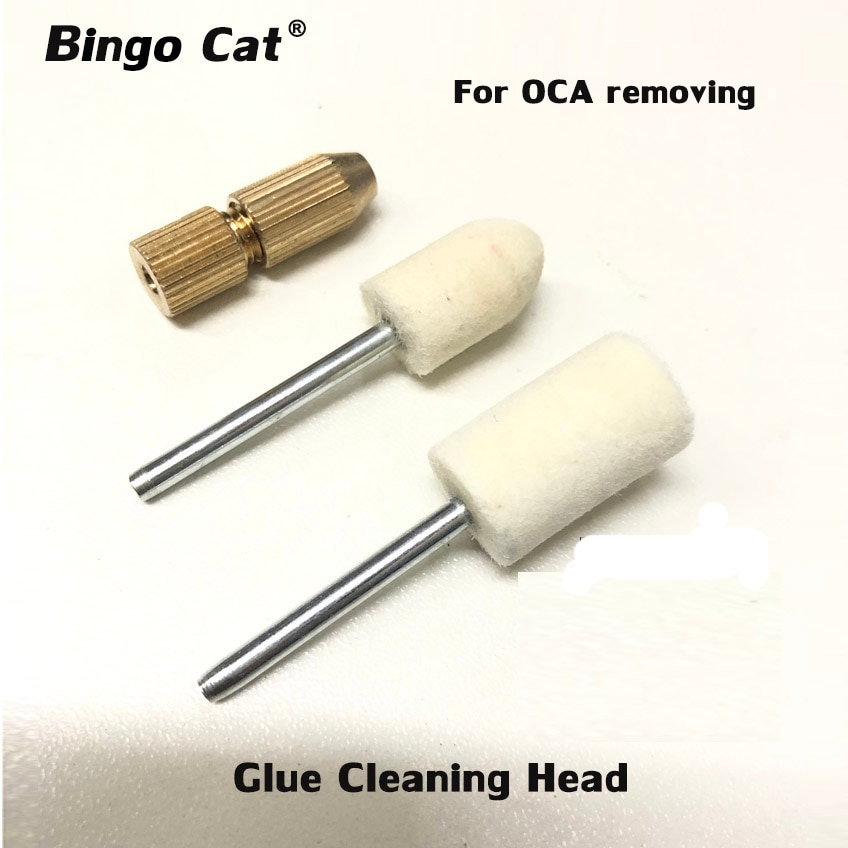 CJ6+ 9+ Glue Cleaning Wool Felt Head For Glass Touch Sceen Polishing Head No Hurt Lcd OCA Adhesive Remover Clean Tool