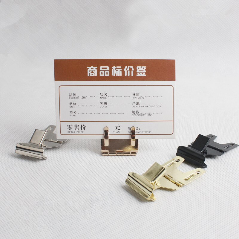 Metal Label Holder Sign Tag Price Tag Ticket Name Card Clip Snap Pop Clip Holder StandRacks Food Price Clip Shelf Talker