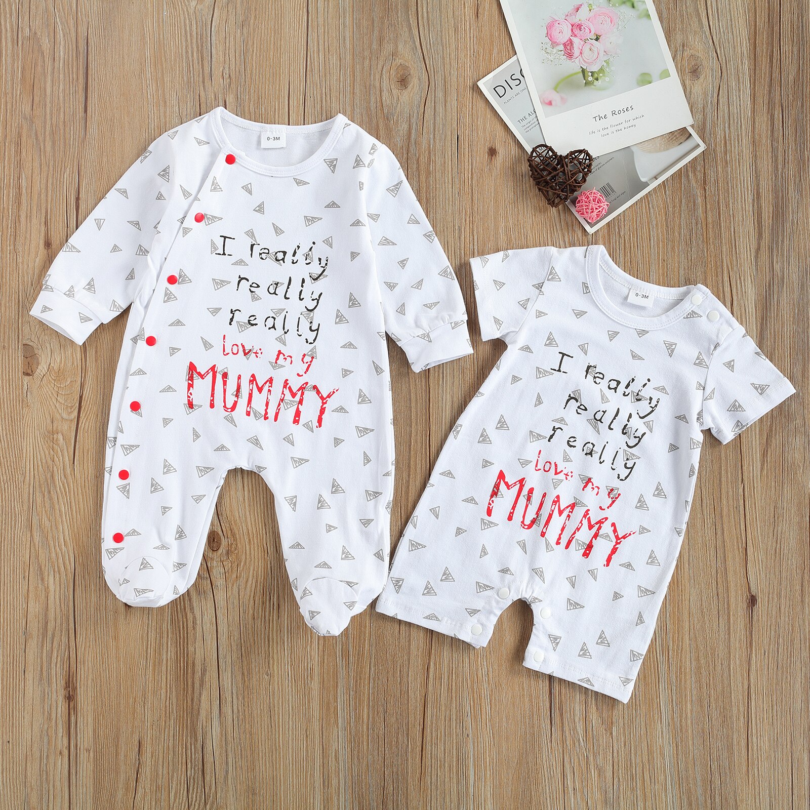 Newborn Baby Romper Letter Printed Short Sleeve Jumpsuit Crew Neck Garment Summer Infant Baby Girls Boys Romper 0-12 Months
