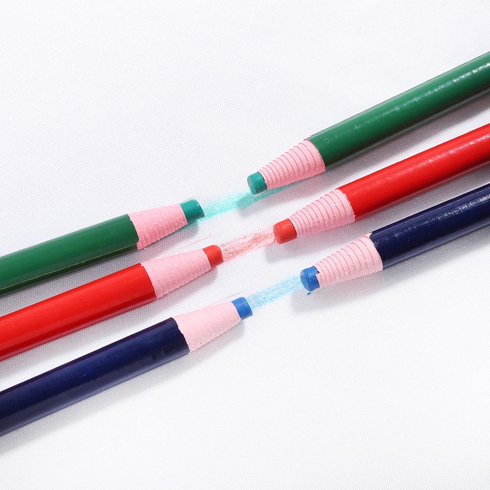Lápices de tiza de sastre para costura sin cortes, 6 colores, rotulador de tela, tiza para costura, lápiz para ropa, accesorios de costura a medida
