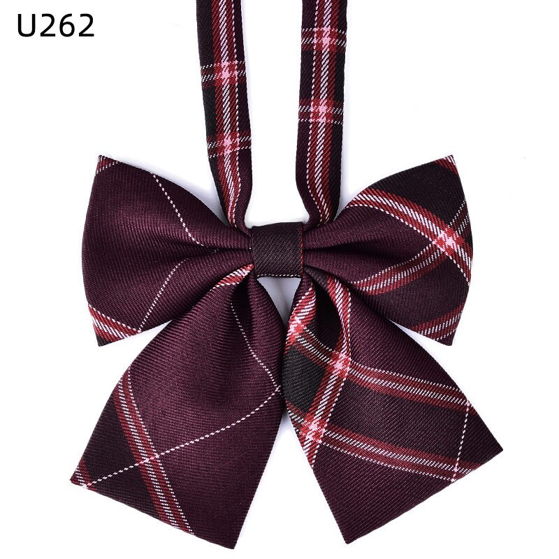 JK Uniform Bow Tie Japanese School Uniforms Striped Wrap Girls Preppy Style Neckties Female Bow-knot Women Apparel Accessories: SU262