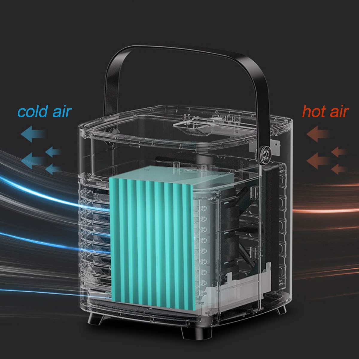 Mini Portable Air Conditioner Humidifier with Water Tank Air Cooler USB 3 Speeds Cooling Fan Air Conditioning for Home Office 5V