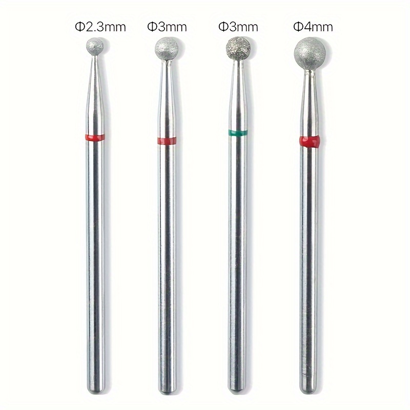 4 stks/set Diamant Nagelboor Frees voor Manicure Elektrische Roterende Burr Cuticle Gereedschap Accessoires