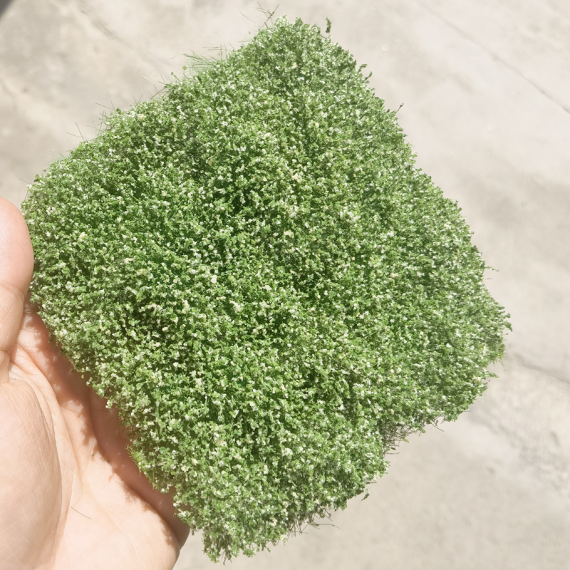 Simuleringsmodell gress plen håndrevne blomsterklaser modellbygging hagedekorasjon gjør-det-selv-materialer modell forstad vegetasjon: Sølv