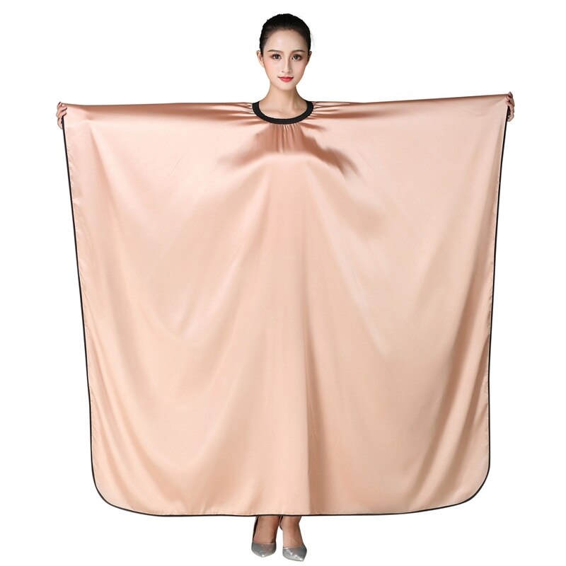 Salon Haircut Cape Adult Silk Waterproof Hair Dyeing Cutting Perming Styling Hairdresser Hairdressing Barber Apron: K087-Golden