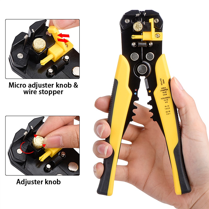 THCS001 Wire Stripper 80W 220V Solder Iron Wire Cutter for Electrician Multitools Pliers 908S With LED Soldering Iron QHTITEC