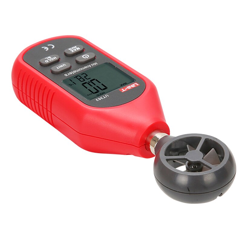 Minianemómetro UNI-T UT363/UT363BT, anemómetro Industrial/doméstico, retroiluminación LCD, indicación de batería baja