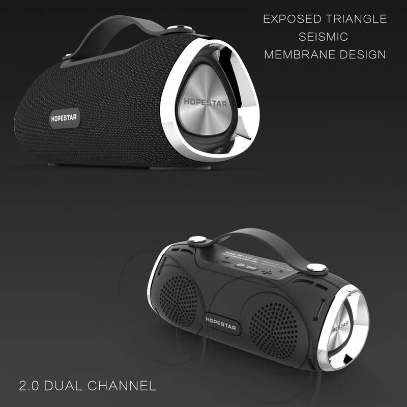 HOPESTAR H40 Esterna Impermeabile altoparlante del bluetooth Portatile 3D stereo Subwoofer Mp3 giocatore altoparlante Radio FM TF USB di trasporto libero Senza Fili suono