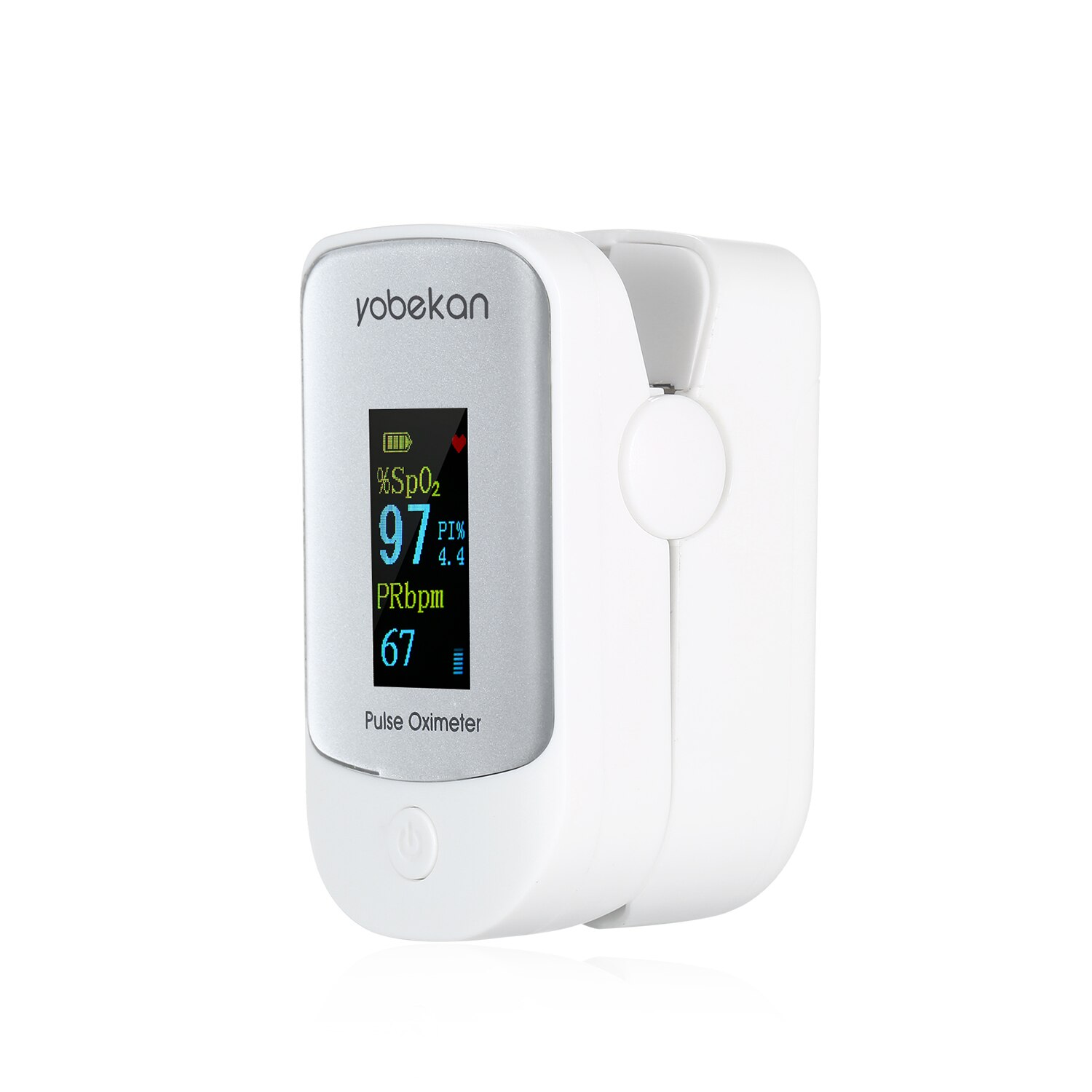 Portable Blood Oxygen Monitor Finger Pulse Oximeter Oxygen Saturation Monitor Fast within 24hours (without Battery): White