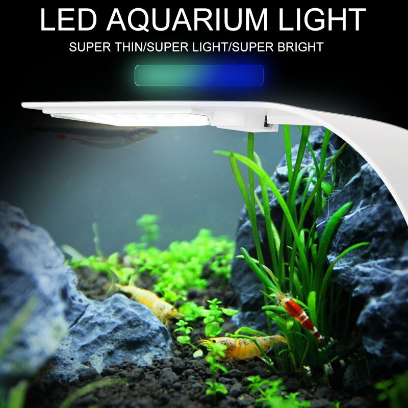 Ultra Dünne LED Aquarium Licht 5 W/10 W/15 W Wasserpflanze Beleuchtung Wasserdicht Clip-auf lampe Für Aquarium Pflanzen Wachsen Licht