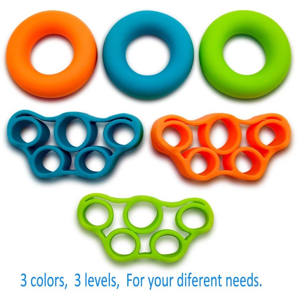 Dedo bandas elásticas de resistencia mano anillo de dedo potencia manual de formación bandas mano formación Camilla Ejercicio de tirar anillo bandas elásticas para Fitness