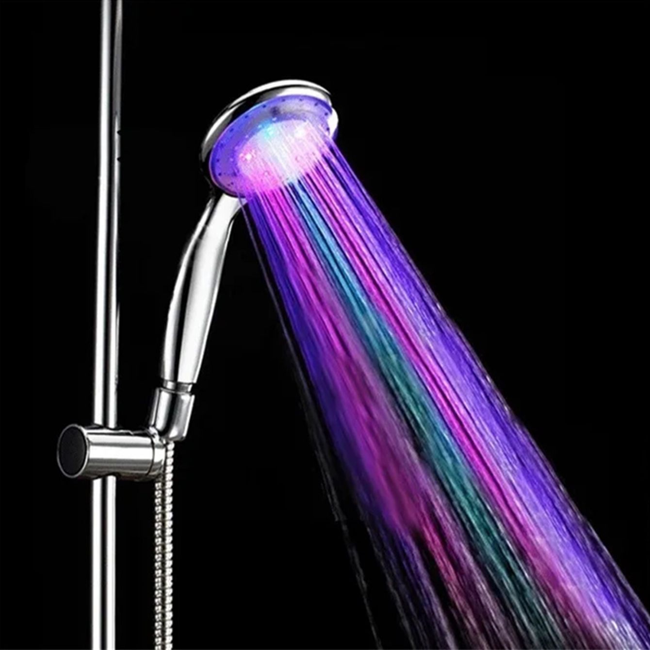LED-Duschkopf in 7 Farben, automatisch farbwechselndes LED-Duschlicht, wassersparender Duschkopf, Badezimmerzubehör