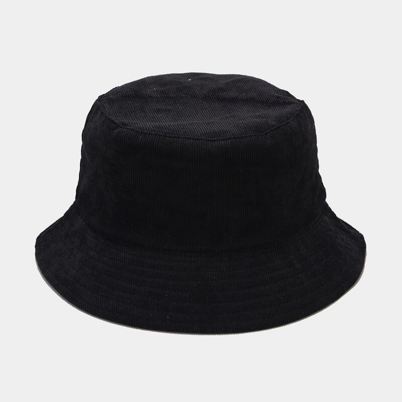 Cappello A Secchiello Unisex In Velluto A Coste Invernale - Colore Cachi - Morbido E Caldo